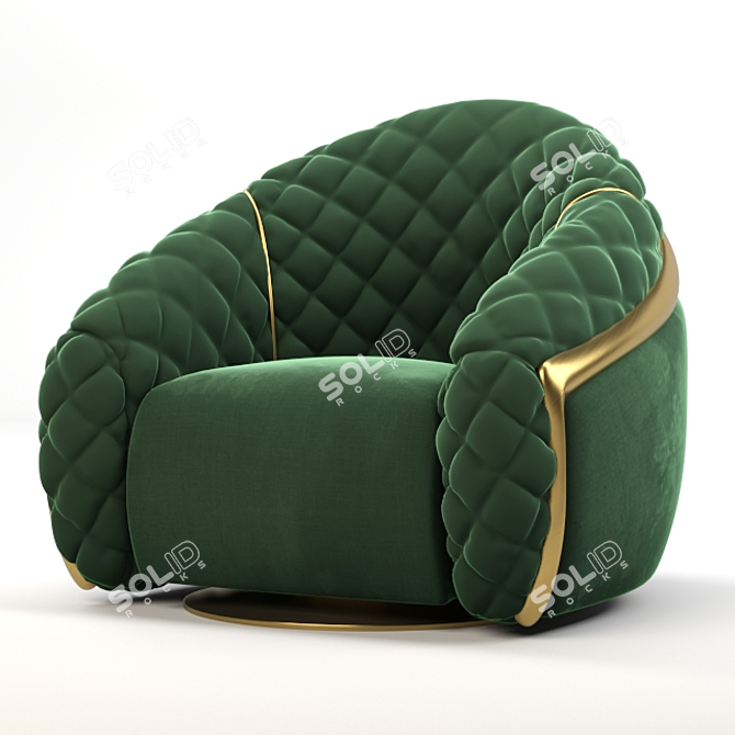 Elegant Cantori Portofino Armchair 3D model image 2