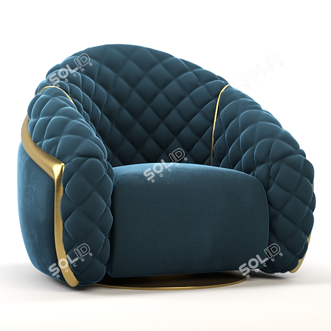 Elegant Cantori Portofino Armchair 3D model image 3