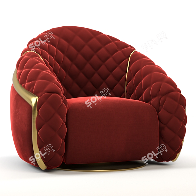 Elegant Cantori Portofino Armchair 3D model image 4