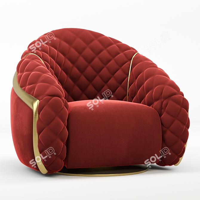 Elegant Cantori Portofino Armchair 3D model image 9