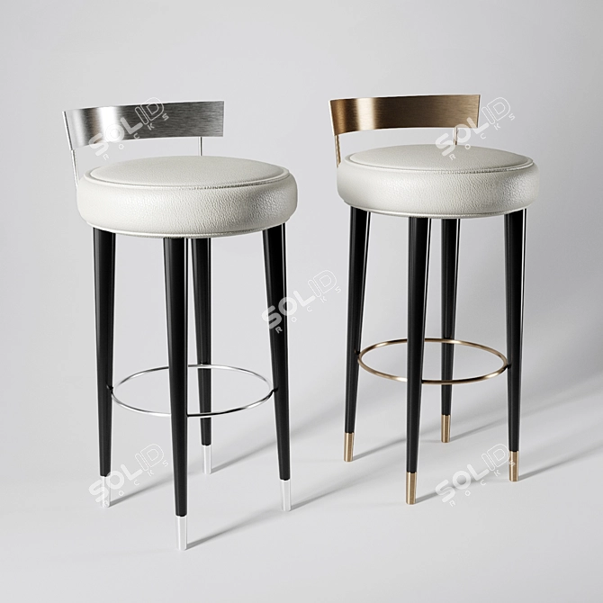 Cazarina San Tropez Bar Stool 3D model image 2