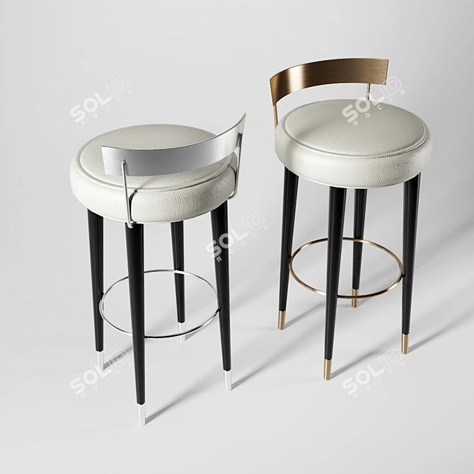 Cazarina San Tropez Bar Stool 3D model image 3