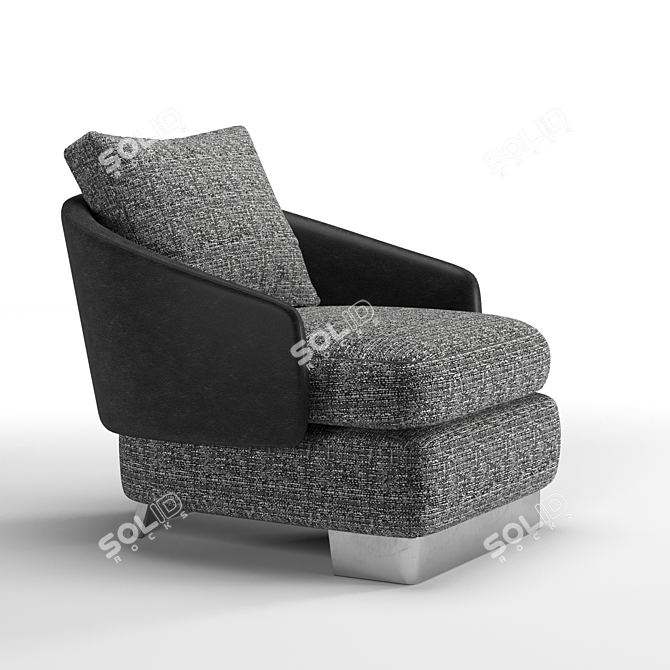 Elegant Lawson Armchair 3D model image 4