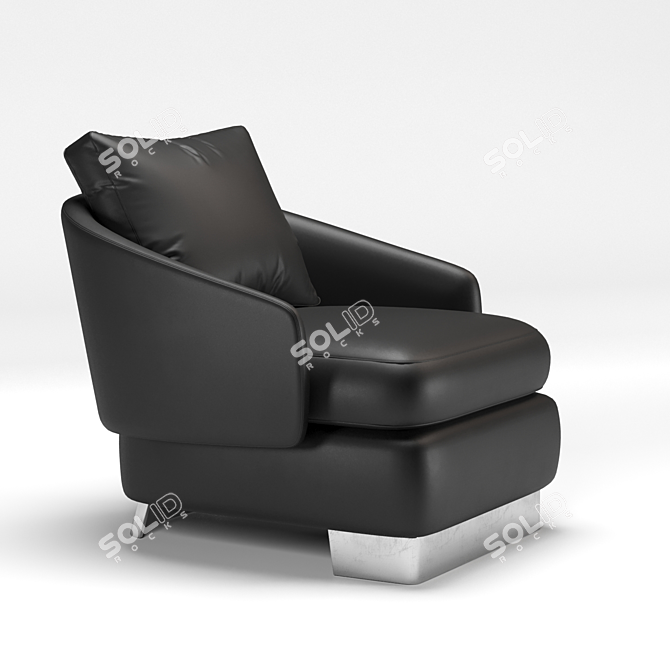 Elegant Lawson Armchair 3D model image 5