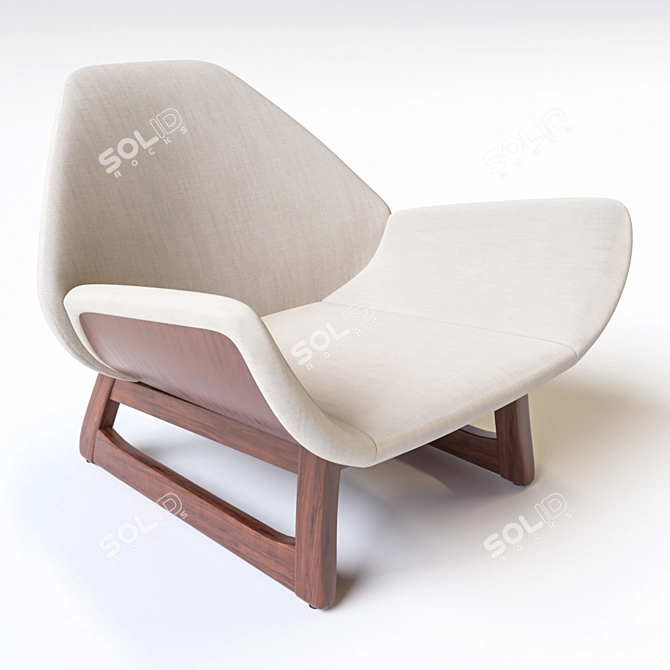 Elegant Lounge Chair: 3ds Max 2014 & Corona 3D model image 1