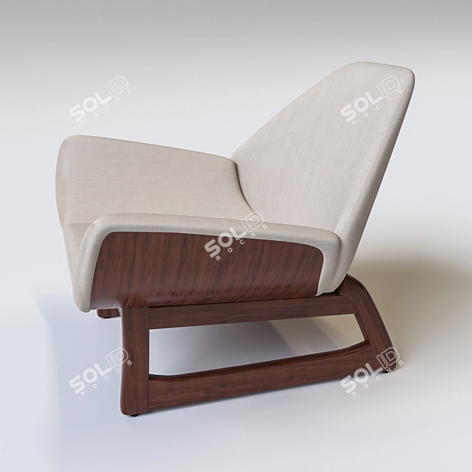 Elegant Lounge Chair: 3ds Max 2014 & Corona 3D model image 2