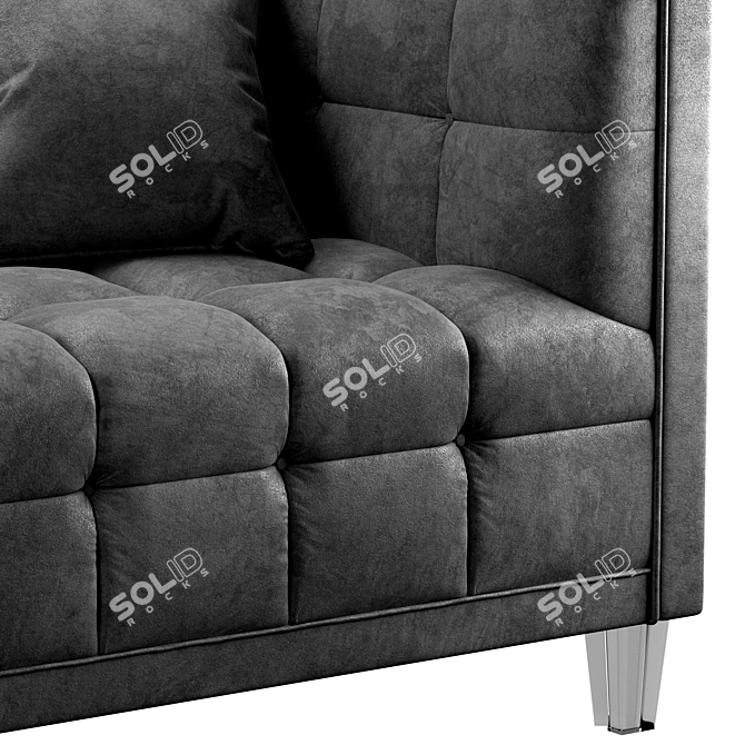 Modern Mariel Velvet Sofa 3D model image 4