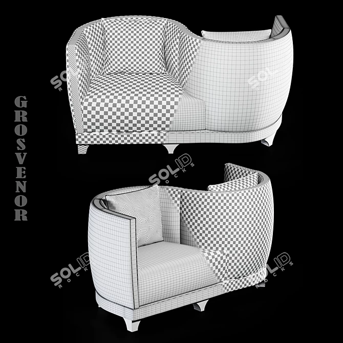 Grosvenor Modern Sofa: Unique Design for Modern Decor 3D model image 2