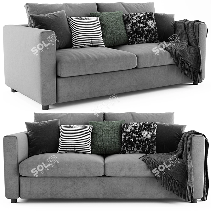 Modern and Comfy Ikea Finnala Sofa 3D model image 1