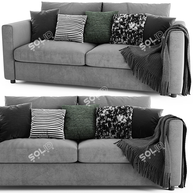 Modern and Comfy Ikea Finnala Sofa 3D model image 2