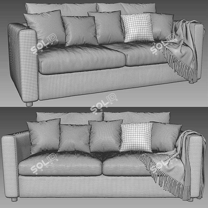 Modern and Comfy Ikea Finnala Sofa 3D model image 3