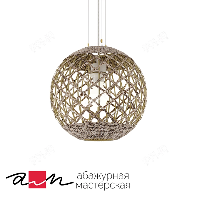 Modern Metal Pendant Light 3D model image 1