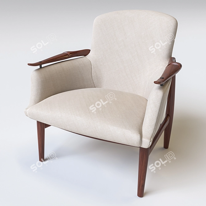 Modern Danish Lounge Chair | Finn Juhl NV-53 3D model image 1