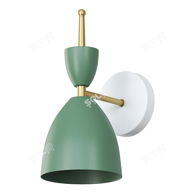 Emerald Green Wall Lamp 3D model image 2