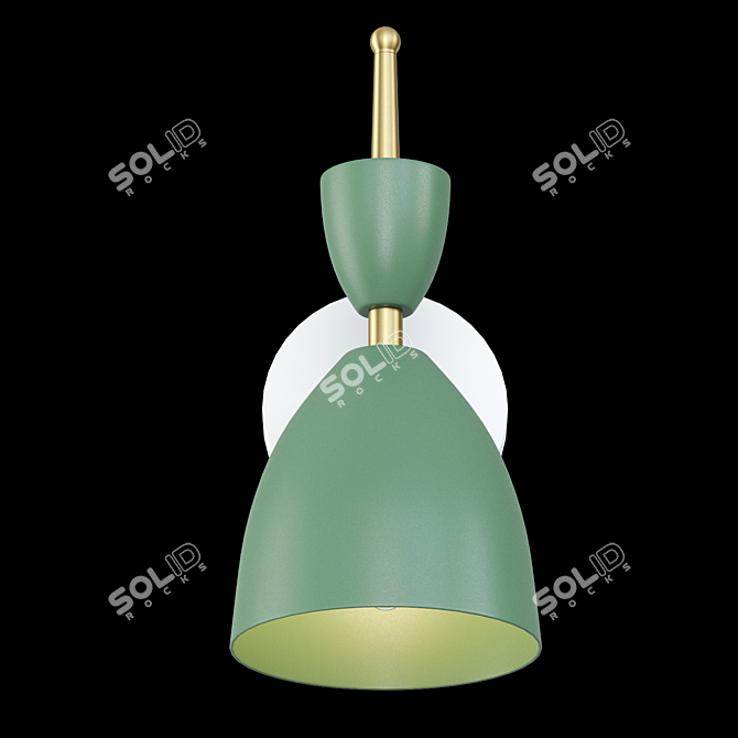 Emerald Green Wall Lamp 3D model image 3