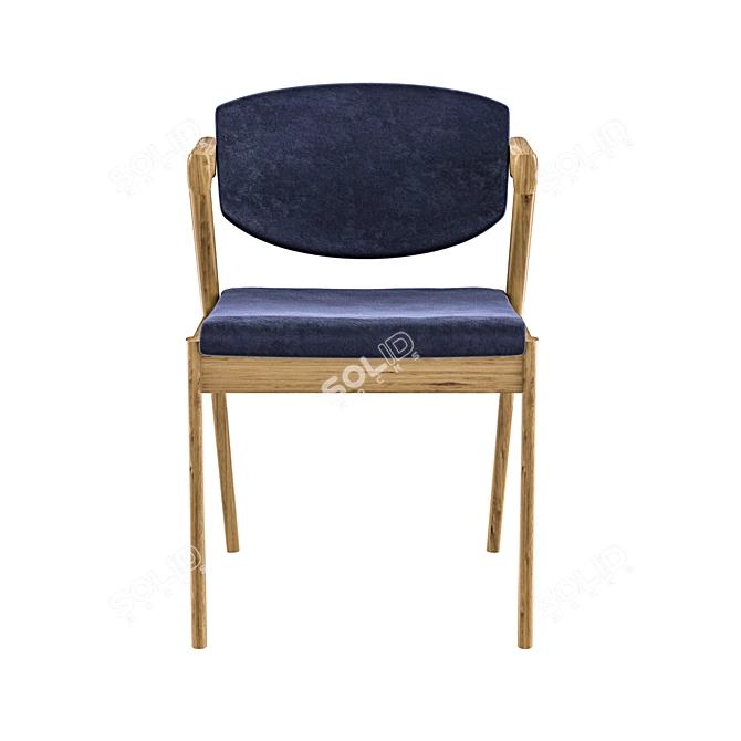 Elegant Fabric Chair: Replica Kai Kristiansen 3D model image 5