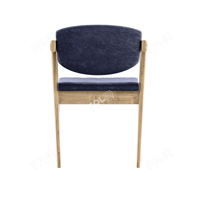 Elegant Fabric Chair: Replica Kai Kristiansen 3D model image 6