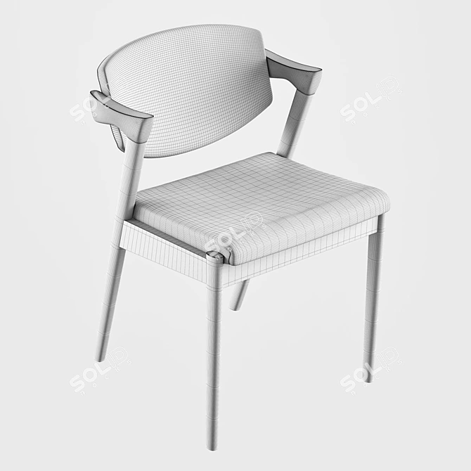 Elegant Fabric Chair: Replica Kai Kristiansen 3D model image 9