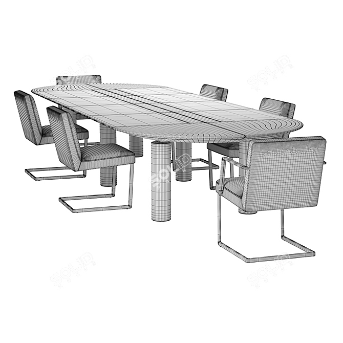 Poltrona Frau CEO Cube Meeting: High Res 3D Model 3D model image 5