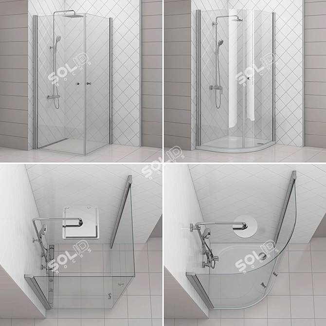 Svedbergs Set 84 - Complete Shower Collection 3D model image 3