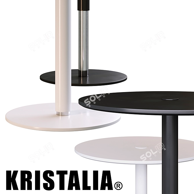 Height-Adjustable Round Coffee Table | Kristalia 3D model image 2