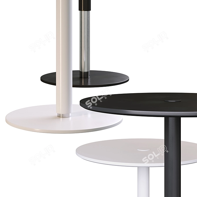 Height-Adjustable Round Coffee Table | Kristalia 3D model image 4