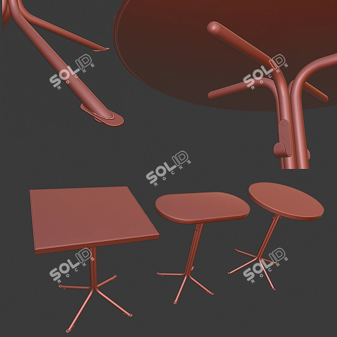 Cherche-midi Bistro Table 3D model image 4