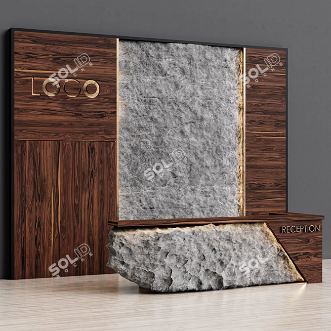 Title: Modern Reception Desk 3D model image 2