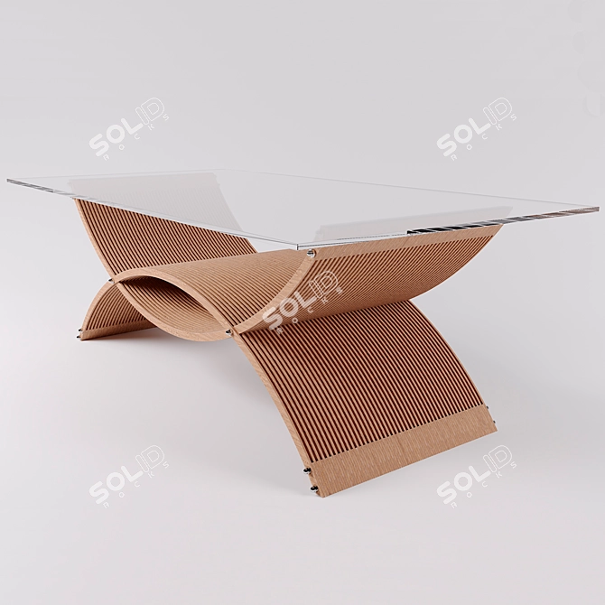 Parametric Coffee Table | 540x1020x350 | Modern Design 3D model image 1