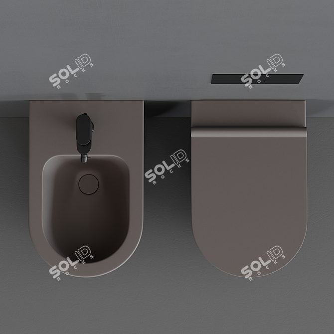 Alice Form WC: Sleek Ceramic Toilet 3D model image 4