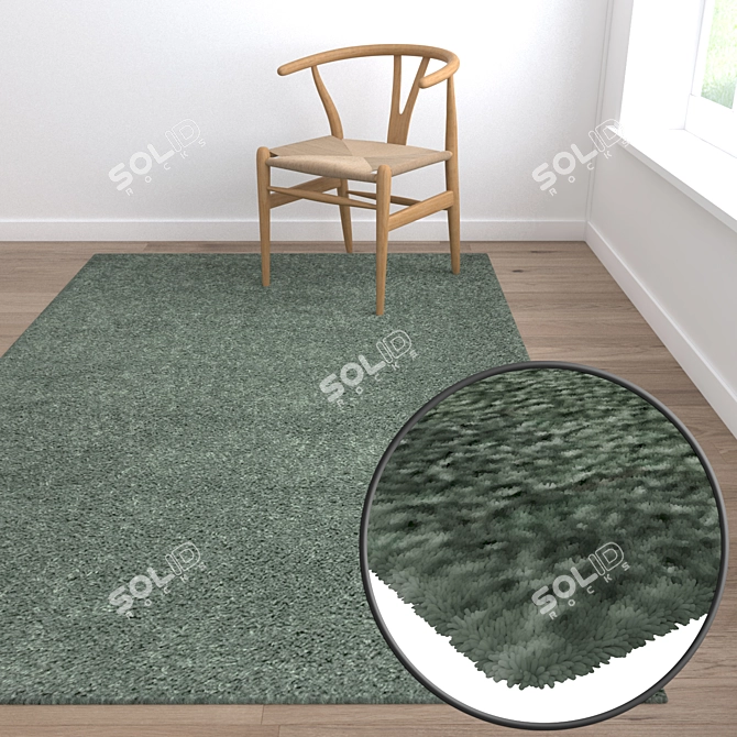 Luxury Carpet Set: High-quality Textures for Close and Far Shots 3D model image 5