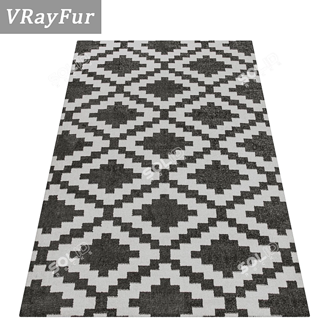 Premium Carpet Set 530: High-Quality Textures & Versatile Design 3D model image 2