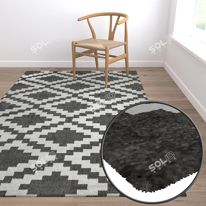 Premium Carpet Set 530: High-Quality Textures & Versatile Design 3D model image 5