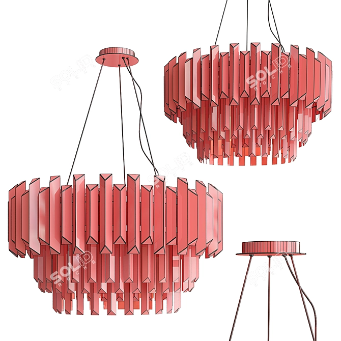 Elegant Crystal Chandelier 3D model image 2