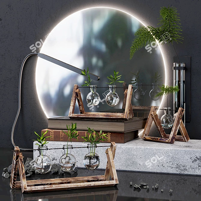 Elegant Glass Terrarium: Modern and Stylish! 3D model image 1