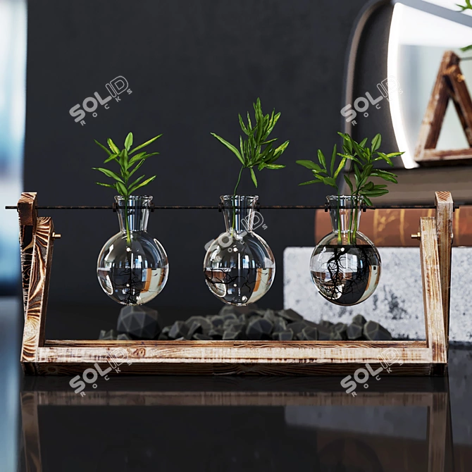 Elegant Glass Terrarium: Modern and Stylish! 3D model image 2