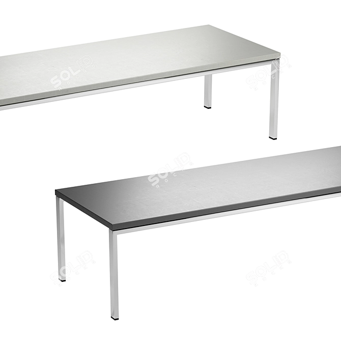 Urban Wood Coffee Tables Set 3D model image 2