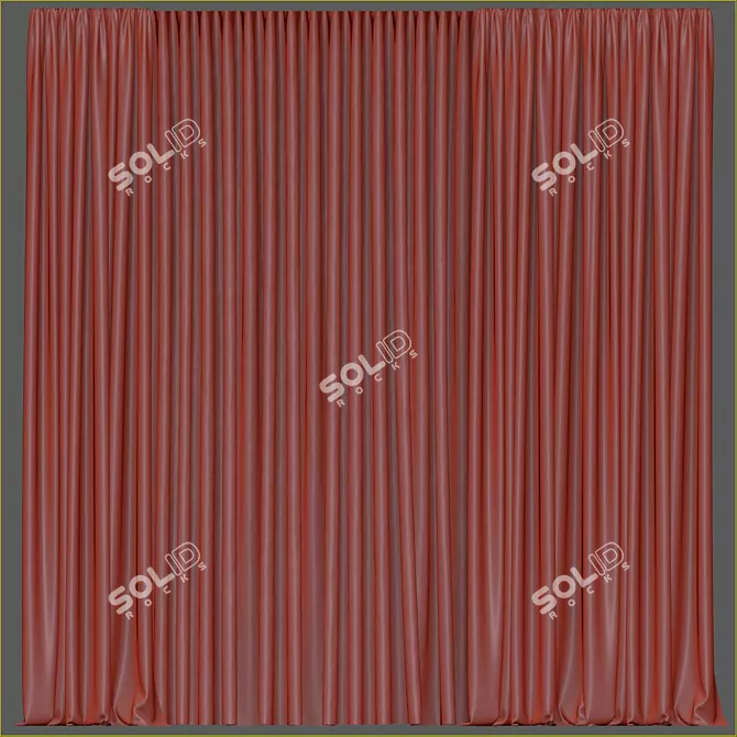 Sleek Reimagined Curtains 3D model image 4