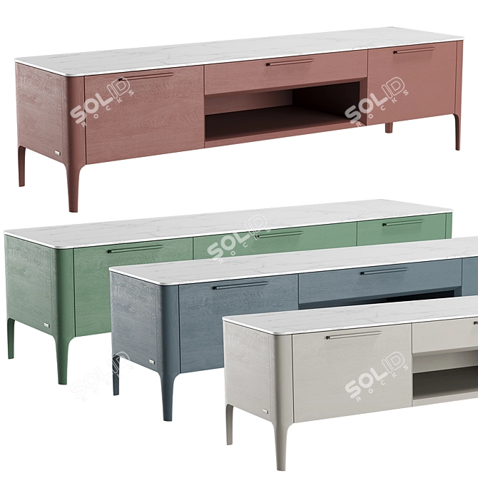 Elegant Furrific TV Storage 3D model image 1