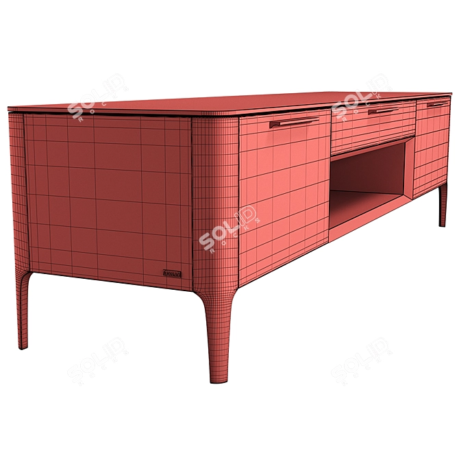 Elegant Furrific TV Storage 3D model image 5