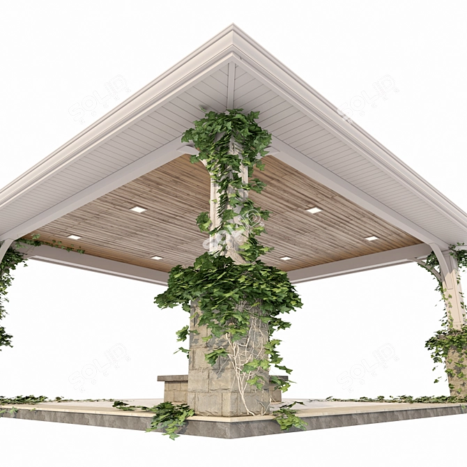 Versatile Gazebo Model, 3ds Max-Compatible 3D model image 1