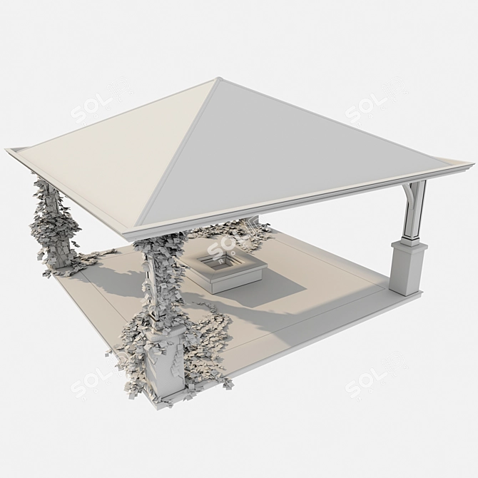 Versatile Gazebo Model, 3ds Max-Compatible 3D model image 3