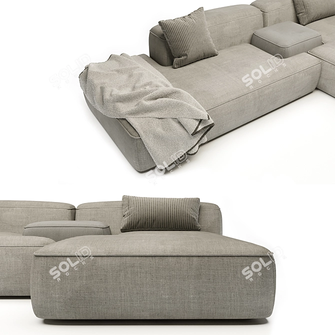 Lema Cloud: Organic Elegance for your Living Space 3D model image 3