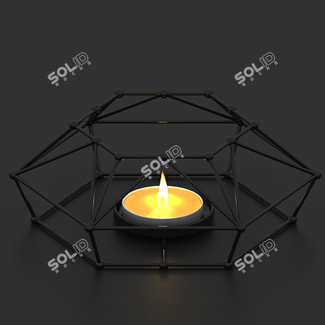 Industrial Loft Candle 3D model image 1