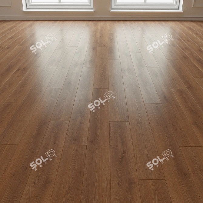 Natural Wood Laminate Parquet 3D model image 3