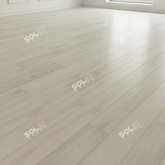 Natural Wood Parquet Flooring 3D model image 2