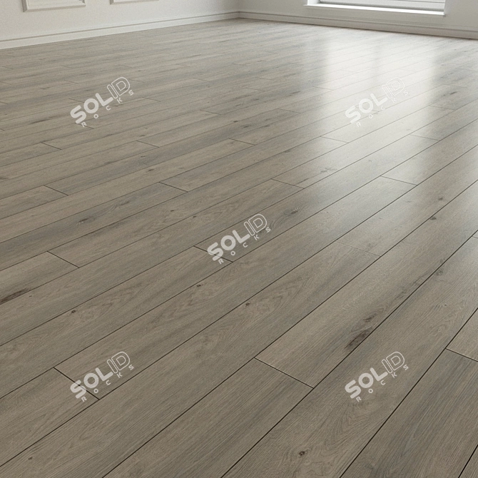 Natural Wood Parquet Flooring 3D model image 2