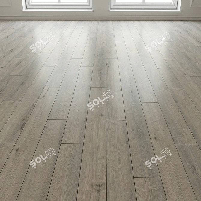 Natural Wood Parquet Flooring 3D model image 3