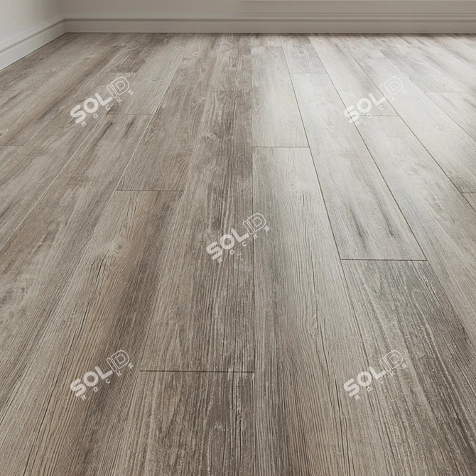 Natural Wood Parquet Flooring 3D model image 1