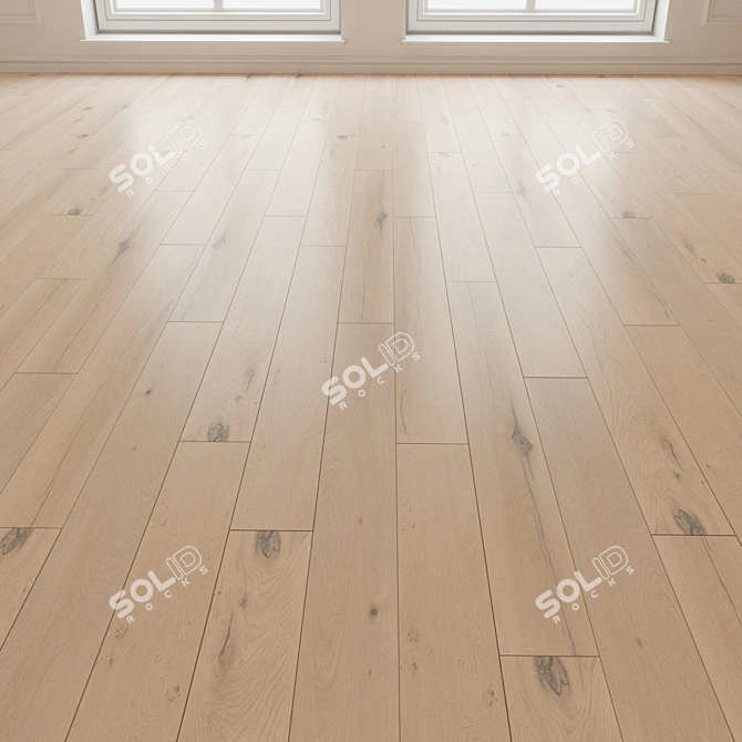 Natural Wood Parquet Flooring 3D model image 3